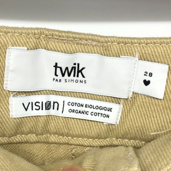 NWT Twik Simons Khaki Tan Wide Leg Cargo Pants size 28 - Picture 5 of 16
